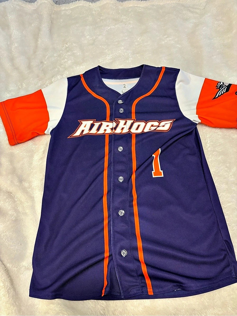 2 Sports Baseball Jersey Purple & Orange Medium Like New